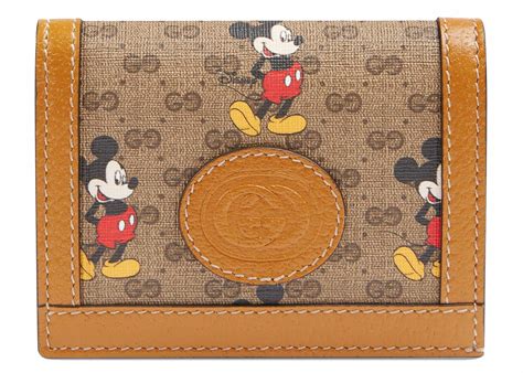 gucci mickey mouse long wallet|Disney x Gucci card case wallet in mini GG Supreme .